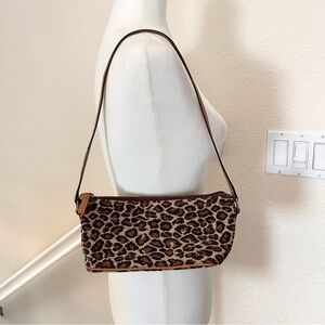 talbots LEOPARD Cotton Genuine Leather shoulder bag